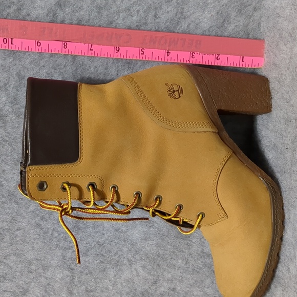 Timberland Women's Glancy 6" Wheat Nubuck Lace Up Boots Size 8.5 - Picture 13 of 13